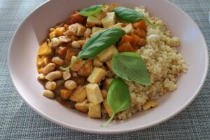 Curry mit Blumenkohlreis